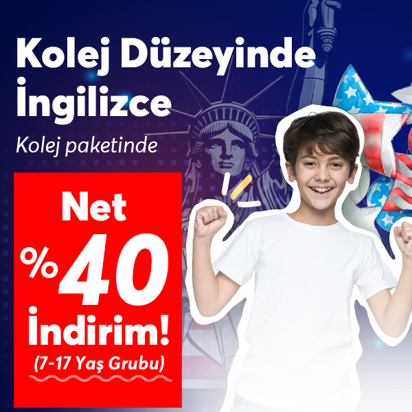  Çocuğunuz İngilizceyi kolej seviyesinde öğrensin!
